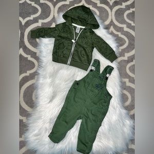Carters baby set - overalls  and sweatshirt 6 months